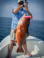 big cubera snapper on popper in Panama